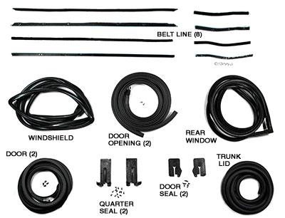 1967-1968 Mustang Coupe Weatherstrip Kit
