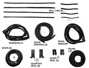 1967-1968 Mustang Coupe Weatherstrip Kit