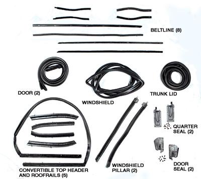 1969-1970 Mustang Convertible Weatherstrip Kit