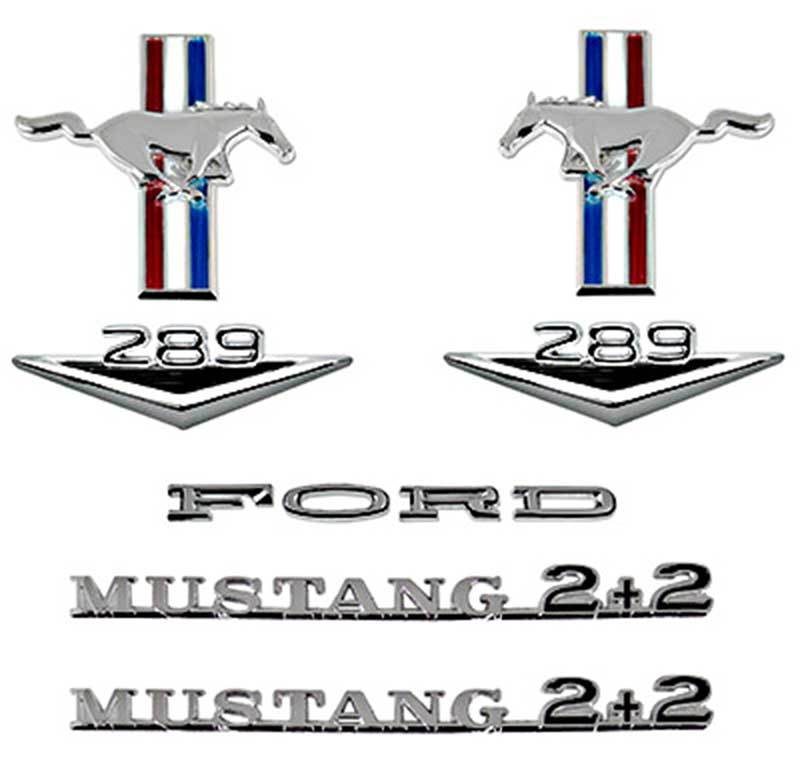 1965-1966 Mustang Fastback Emblem Kit