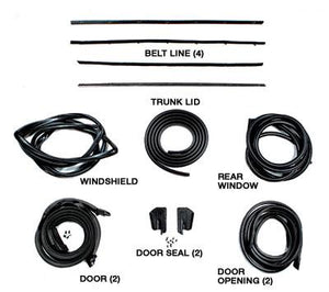 1967-1968 Mustang Fastback Weatherstrip Kit